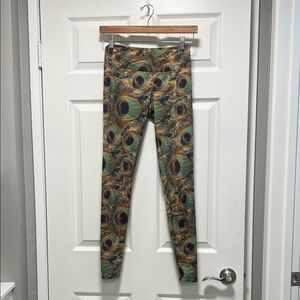 Onzie mid-rise Peacock Feather Pattern Leggings S